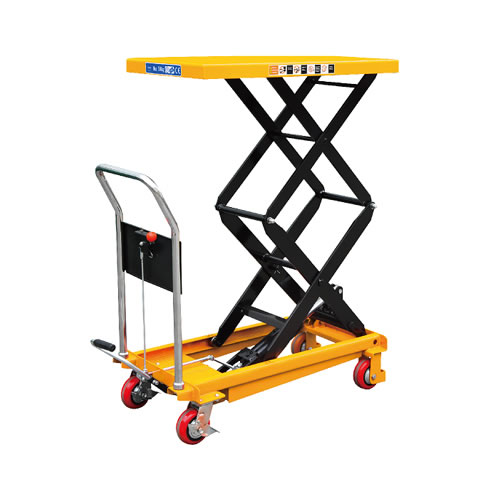 冠航牌防夾剪叉式手動升降平臺車